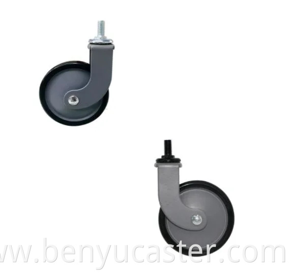 Quietly Running 3inch Caster Wheel with PP PU TPR PVC Nylon TPE Np Cast-Iron Alloy in Black&White